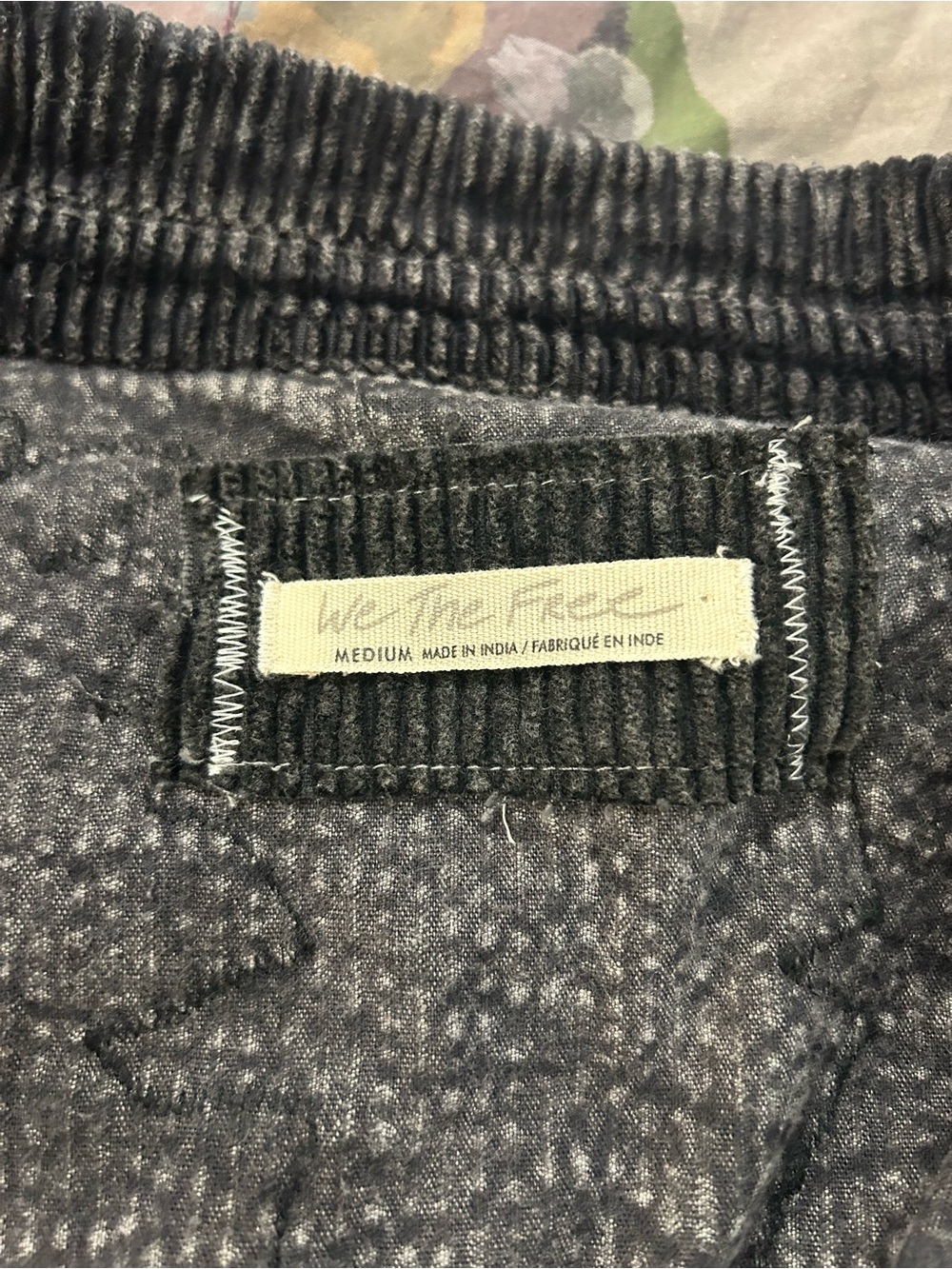 Free People Floral Embroidered Corduroy Shacket Jacket – Size M - Picture 9 of 10